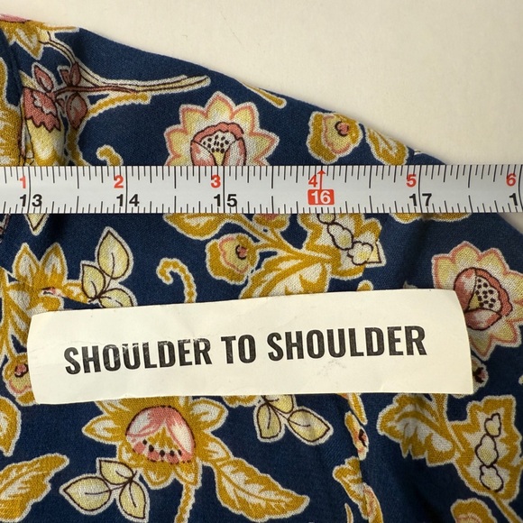 Daniel Rainn NWT Women's Floral V-Neck Rayon Blouse Roll Tab Sleeve Size XL BOHO - Picture 9 of 11